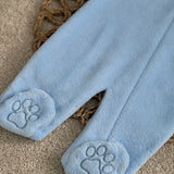 Baby Boys Blue Fleece sleepsuit