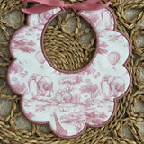 Girls Dusky Pink Safari Print Handmade Sleepsuit, Dummy Clip & Bib Set