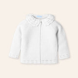 Mac Ilusion Knitted Collared Cardigan - White