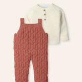 NEW SEASON MAC ilusion Boys Rust Knitted Dungarees & Top - 3 Months
