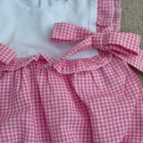 Baby Girls Pink Gingham Summer Frill Dress