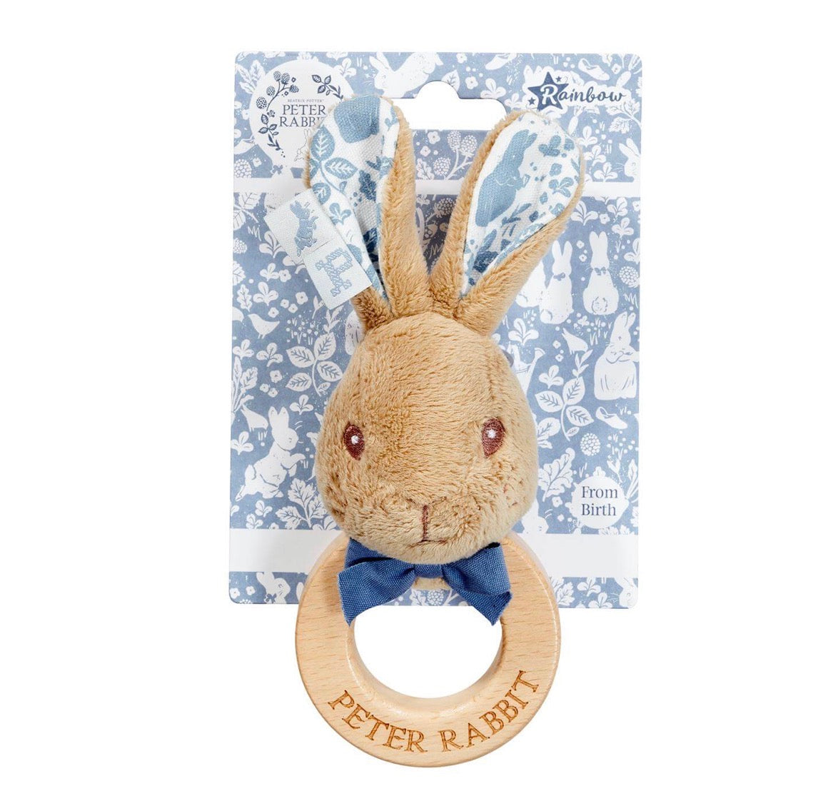 Peter Rabbit Silver Rattle Peter Rabbit Wooden Ring Rattle – Perfect Little Thing
