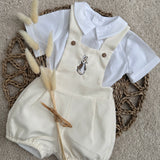 Peter Rabbit Cream Dungarees Set