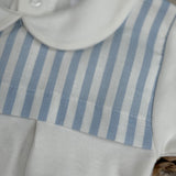 Boys Blue Stripe Cotton Top & Jam Pant