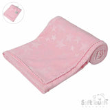 Perfect Little Thing Pink Star Embossed Blanket