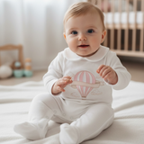 Baby Girls Cotton Hot Air Balloon Sleepsuit