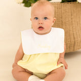 Classic Boys Personalised Lemon Bib Collar Romper