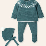 NEW SEASON Mac ilusion Boys Green knitted 3 Piece - 3 Months