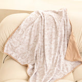 Boy's Beige Safari Toile Print Blanket