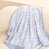 Boy's Blue Safari Toile Print Blanket