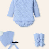 NEW SEASON Mac Ilusion Boys Blue Cable 4 Piece Outfit - 3 Months