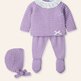 NEW SEASON Mac ilusion Girls Lilac Knitted 3 Piece - Newborn
