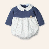 NEW SEASON Mac ilusion Blue Hedgehog Print Romper - 3 Months