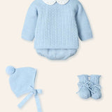 NEW SEASON Mac ilusion Boy's Blue Cable Knitted 4 Piece - 3 Month