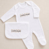 Girls Daddy I Love You Sleepsuit and Bib