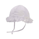 Perfect Little Thing - White Summer Hat With Lace And Bows