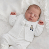 Little Brown Bear Pom Suit Pink Bow