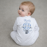 Hot Air Balloon Babygrow and Bib Set