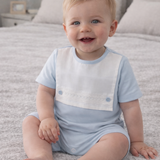 Personalised Baby Blue Romper - Classic Bib Romper