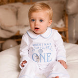 Boys White & Blue Birthday Pjs