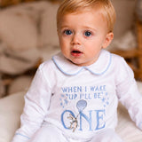Boys White & Blue Birthday Pjs