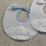 Personalised Butterfly Scalloped Baby Bib