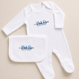 Baby Boy’s Dad I Love You Sleepsuit and Bib