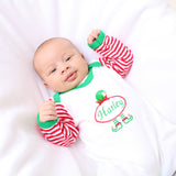 Perfect Little Thing Christmas Stripe Babygrow