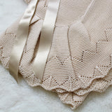 Perfect Little Thing Baby Spanish Luxury Knitted Shawl - Beige