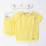 Rahigo Boys Knitted Lemon Shorts & Top With Buttons