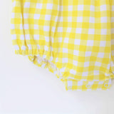 Boys Lemon Gingham Romper