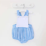 Boys Blue Gingham Romper