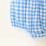 Boys Blue Gingham Romper