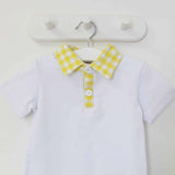 Boys Lemon Gingham All In One