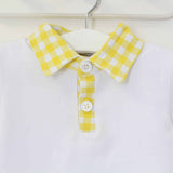 Boys Lemon Gingham All In One