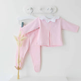 Baby Girls Cloud Collar Two Piece - Pink