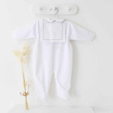 New Peter Rabbit & Flopsy Bunny Grey Bib Velour Sleepsuit