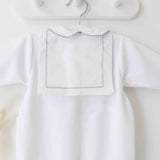 New Peter Rabbit & Flopsy Bunny Grey Bib Velour Sleepsuit