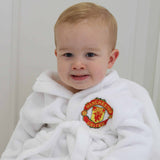 Baby Boys Manchester United Dressing Gown - White