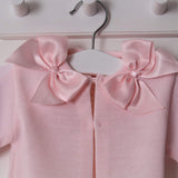 Baby Girls Pink Cardigan Two Satin Bows