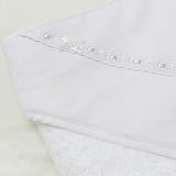 Personalised Lace Ribbon Towel - White