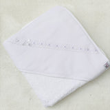 Personalised Lace Ribbon Towel - White