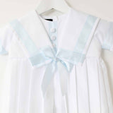 CHRISTENING Boys Blue And White Sailor Suit