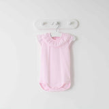 Girls Pink Cotton Bodysuit