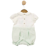 Mintini Baby Girls Mint Green Summer Romper