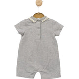 Mintini Boys Summer Grey Cotton Romper