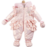 Mintini Girls Pink Padded Snowsuit