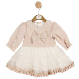 MINTINI Girls Ivory And Gold Tulle Dress