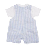 Mintini Boys Blue Stripe Dungarees & Top