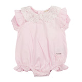 Mintini Girls Baby Pink Bubble Romper